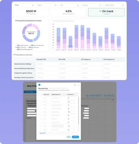 Reporting & Scenario Screenshot